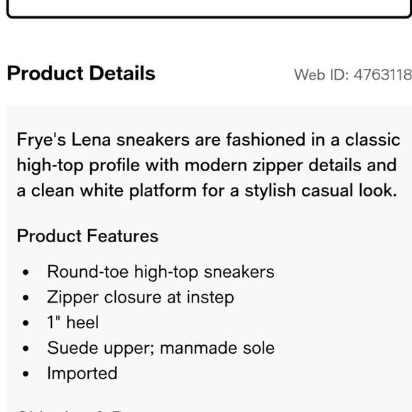 Frye Lena Suede High Top Sneaker in Dark Taupe Grey Size 7 - Picture 16 of 16